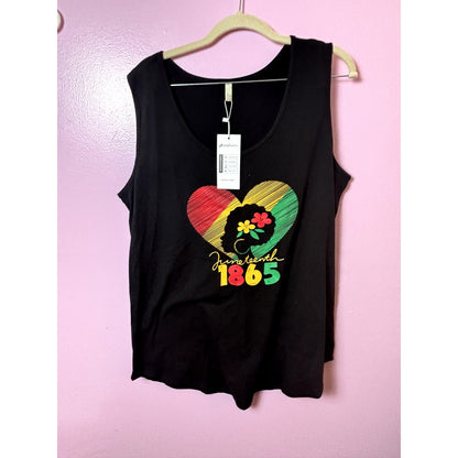 Women remembering My Ancestors Tank Top - Black - Size XL - New - NWT