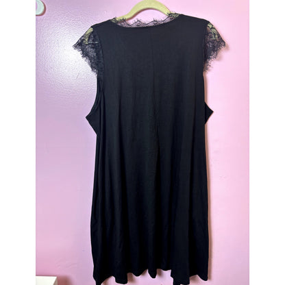 Women's Sleeveless Tunic Shirt Dress - Black - Size 2XL - New - NWOT