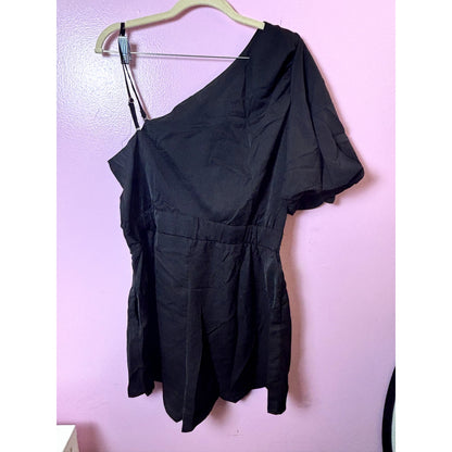 Women's One Shoulder Jumpsuit Romper Outfits - Black - Size XL - New - NWOT