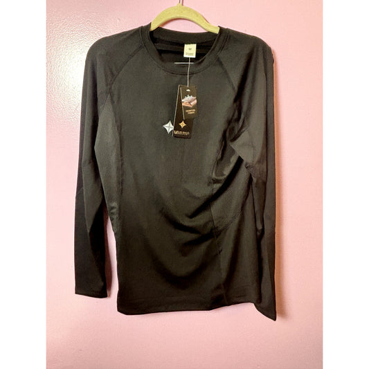 Women's Long Sleeve T-Shirt - Black - Size M - New - NWT