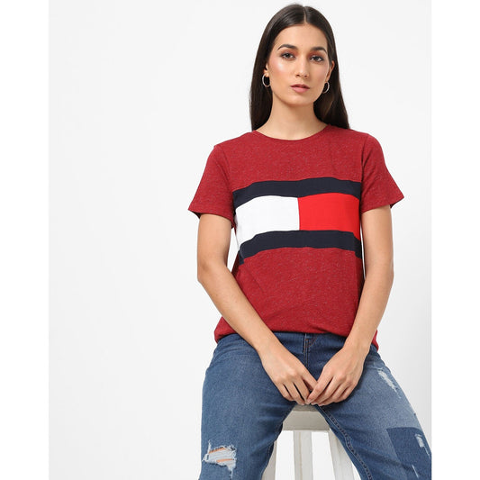 Tommy Hilfiger Women's T-Shirt - Red - Size XS - New Without Tags