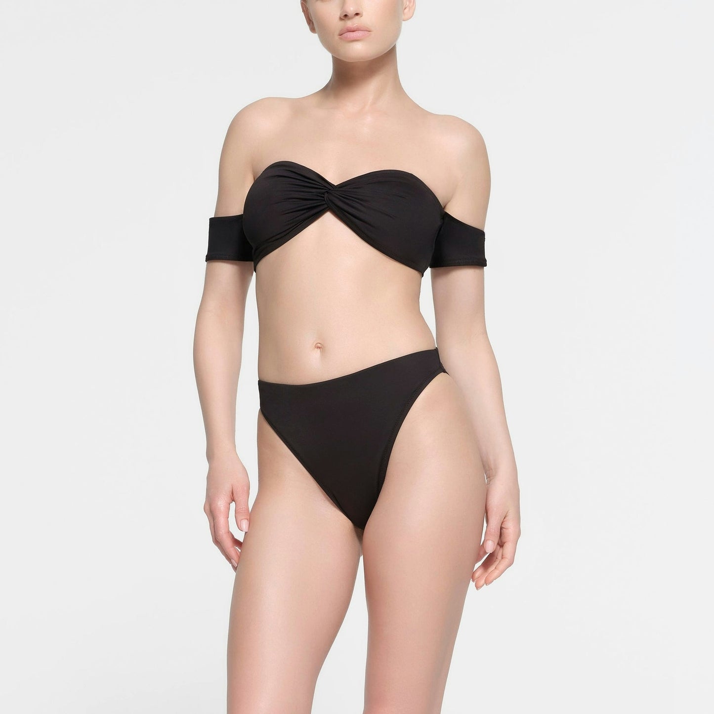 SKIMs Swim - SIGNATURE SWIM HIGH LEG BIKINI BOTTOM - S - ONYX - NWT