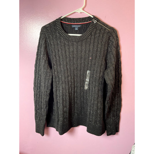 Tommy Hilfiger Sparkle Sweater - Black - Size L - New Without Tags